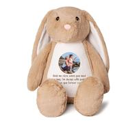 Personalised Photo Comfort Keepsake Bunny - Brown | Custom Photo & Message | Sympathy Gift, Remembrance