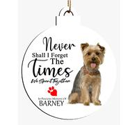 Personalised Photo Dog Loss Christmas Bauble Wooden Tree Hanging Remembrance Memorial - Upload Image - Name - Custom Keepsake