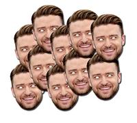 Personalised Photo Face Masks - DIY or Ready To Wear - Custom kits For Hen do, stag do, birthday party - 24 Masks RTW