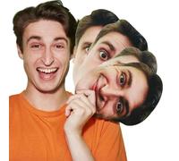 Personalised Photo Face Masks - Perfect For Hen Do, Stag Do, Birthday Party - Cut at Home (DIY) - Elastic - 26 Masks