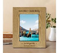 Personalised Photo Frame 7X5 Wooden Picture Frames Engraved Frames Album Photo Frame for Her Girls Women Wife Family Memorial Gift for Valentines Day Birthday Mothers Day Christmas(Portrait 1)