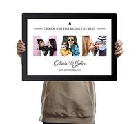 Personalised Photo Frame A3 Black Printed with MAM and Collage of pictures inside the letters with a special message. Gift for Her, Birthday, Christmas, Mothers Day