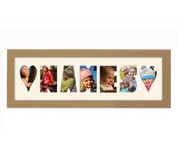 Personalised Photo Frame any Name Word 3 to 9 letters Single Mounted Unique Birthday Picture Gift Present (Oak Finish Cream Mount, 7 Letter)
