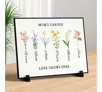 Personalised Photo Frame-Customised Photo Frame with Photo Text,Personalised Mothers Day Gifts for Mum,Christmas, Thanksgiving, and birthday gifts for Mum (Birth Flower)