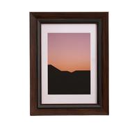 Personalised Photo Frame Solid Wood Shabby Chic Picture Frames with Picture Mount for 8x6 inch Photo (Dark Brown,8")