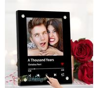 Personalised Photo Frame Spotify Plaque That Plays A Song for Women Men, Couples Anniversary Birthday Picture Gifts With Music for Boyfriend Girlfriend,Cute Sound Gifts for Him Her