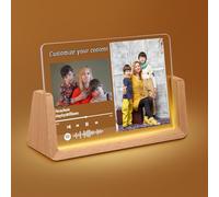 Personalised Photo Frame with Night Light,Custom Light Up Picture Frame with Photos, Light with Photos and Texts, Decorative Gift for Birthday,Anniversary, Christmas and Valentines Day