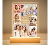 Personalised Photo Frame with Night Light, Personalised Picture Frame with Photo, Customised Picture Frame, Personalised Christmas Anniversary Birthday Gifts for Women, Her, Bestie, BBF, Best Friends,