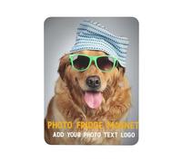 Personalised Photo Fridge Magnets - Custom Refrigerator Magnets with Photo/Text/Logo, Waterproof & Durable (Rectangle shape)