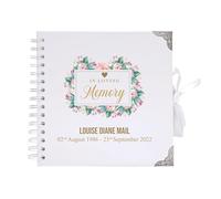 Personalised Photo Funeral Condolence Book - Funeral Guestbook, Remembrance Book for Funeral Celebration of Life Memorial Service Style 8