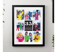 Personalised Photo Gallery Big Number Poster Framed