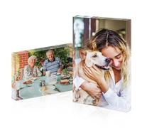 Personalised Photo Gifts Acrylic Block Plaque Personalised Photo Christmas Gifts for Man Women Him Family Gifts Acrylic Photo Block Frame with Any Picture