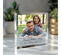 Personalised Photo Gifts Acrylic Blocks Picture Frames Fathers Day Dad Gifts from Daughter Son Custom Photo Gift Personalised Gifts for Dad with Any Picture & Text (Father’s Day-1)