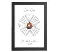 Personalised Photo Gifts Any Song Spiral Style Print - Her, Him, Couples on Valentine's Day, Anniversaries, Birthdays, Christmas, Weddings Unique Gift From Wife, Husband, Boyfriend, Girlfriend
