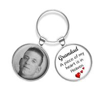 Personalised Photo Grandad Memorial Double Keyring Gift R24