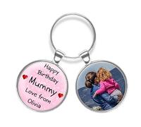 Personalised Photo Happy Birthday Mummy Double Keyring Gift R275