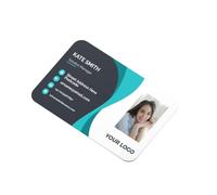 Personalised Photo ID Card with Company Logo and QR Code - Custom Printed PVC Staff Identity Badge for Work, Events and Organisations - Lanyard Options