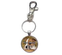 Personalised Photo Jack Russell Terrier Keyring Spring Hook Key Chain Custom Birthday Gift