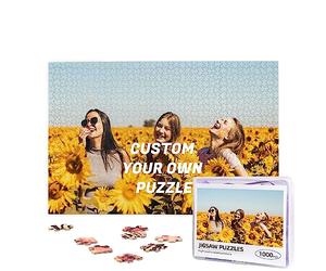 Personalised Photo Jigsaw 300, 500, 1000 Pieces, Personalised Jigsaw Puzzle with Your Own Picture, Custom Photo Puzzle for Adult Kids Teens with Plastic Storage Box (Horizontal 1000PCS)