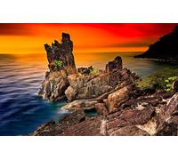 Personalised Photo Jigsaw Puzzle Custom Wooden Puzzles from Photos Pictures 1000 Pieces for Adults, Sea, Landscape, Rocks, Thailand 38x26CM