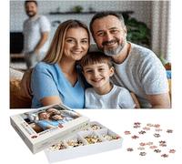 Personalised Photo Jigsaw Puzzles for Adults & Kids, Custom Jigsaw Puzzle from Photos, Customised Wooden Puzzles (1000) Pieces with Picture Photo, Puzzle Gifts for Christmas Birthday Family h-636