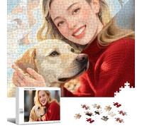 Personalised Photo Jigsaw Puzzles for Adults & Kids - Custom Wooden Picture Puzzle 35/120/200/300/500/1000 Pieces, Personalised Gifts for Family, Couple, Pet Lover - Birthday, Christmas by Bemaystar