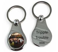 Personalised Photo Keyring, Engraved, Custom Text, Gift for Grandad, Mum, Dad, Women, Love, Birthdays, Fathers Day, Mothers Day, Christmas, Valentine's Day - Keepsake Keychain (BubbleDrop)
