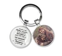 Personalised Photo Keyring Memorial Gifts for Dad Grandad Gramps Mum Nanny Grandma Loss Love in Heaven Memory Bereavement Remembrance Poem Handmade Custom Keychain Keepsake (White)
