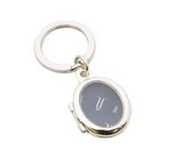 Personalised Photo Locket Keyring, Silver Finish, Opening Design Presented in a Gift Box