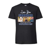 Personalised Photo, Love You Grandad You're The Best, Men Short Sleeve, Cotton T-Shirt. (UK, Numeric, 44, 46, Regular, Regular, Black)