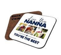 Personalised Photo, LOVE YOU NANNA YOU’RE THE BEST, Tableware, Coffee, Tea, Drink Coaster (Square Coaster MDF)