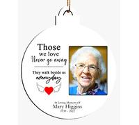 Personalised Photo Loved One Remembrance Christmas Bauble Wooden Tree Hanging Memorial - Upload Image - Name - Custom Keepsake