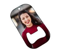 Personalised Photo Message Text Stainless Steel Bottle Opener Double Sided