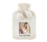 Personalised Photo Messge Hot Water Bottle (White)