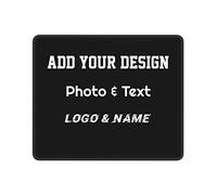 Personalised Photo Mouse Pad Custom Gaming Mouse Mat with Picture/Text Printed, Customised Made Mouse Pad Birthday Gifts with Your Own Design, Non-Slip Rubber Base Pad for PC Laptop Computer Desk
