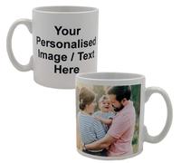 Personalised Photo Mug with Any Custom Photo Text Design or Logo - This Customised Coffee Cup is an Amazing Gift for Birthdays, Anniversaries, Teachers, Retirement, Mothers and Fathers Day, White