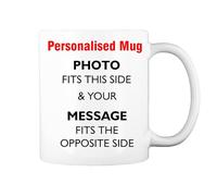 Personalised Photo Mug with Message, Add Your own Photo, Customised Printed Gift for Him, Her, Anniversary, Wedding, Birthday Christmas Secret Santa Teacher Gifts Leaving Gift