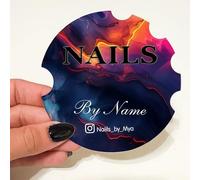Personalised Photo Nails Prop, 3D Acrylic Nailfie Disk with Custom Texts, Prop for Nail Techs for Social Media and Commercial Promotion(Color 2)