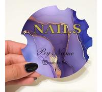 Personalised Photo Nails Prop, 3D Acrylic Nailfie Disk with Custom Texts, Prop for Nail Techs for Social Media and Commercial Promotion(Color 11)