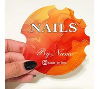 Personalised Photo Nails Prop, 3D Acrylic Nailfie Disk with Custom Texts, Prop for Nail Techs for Social Media and Commercial Promotion(Color 9)
