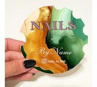 Personalised Photo Nails Prop, 3D Acrylic Nailfie Disk with Custom Texts, Prop for Nail Techs for Social Media and Commercial Promotion(Color 3)