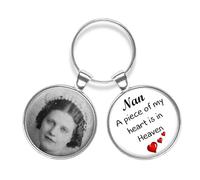 Personalised Photo Nan Memorial Double Keyring Gift R26