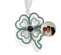 Personalised Photo Ornaments for Christmas Tree Custom Decoration with Picture Inside Hanging Clover Projection Pendant 2026 New Home Decor for Xmas Party Memorial Gifts for Family