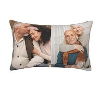 Personalised Photo Pillowcase Double-Sided, Custom Pillow Covers for Couples, Mum, Dad, Large Rectangle Bed Throw Pillow Case with Zippers, Design Gifts for Wedding Birthday Mother Father 's Day