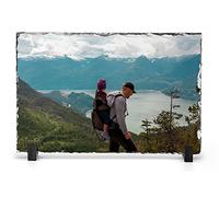 Personalised Photo Slate Custom Gift For Him or Her Any Picture Landscape Display Add Your Own Image Glossy Natural Rock Slates With Stand 12x22 15x20 20x30 (20x30cm)