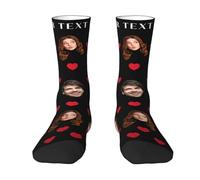 Personalised Photo Socks,Custom Face Sock With Pictures Text Message Men Women