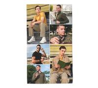 Personalised Photos Hand Towels, Design Your Own Face Towel, Customised Soft Microfiber Towel for Tea Kitchen Gym Hotel Spa, Picture Gifts for Birthday Christmas Anniversary Valentine's Day, 6 Images