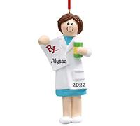 Personalised Phramacist Ornament 2025 - Fast & Free 24h Customisation - Healthcare Christmas Ornaments for Tree - Custom Gift Wrapped Pharmacy Girl Keepsake for Medical Professionals