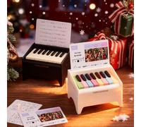 Personalised Piano Desk Calendar 2026 - Custom Mini Piano with Photo, Song Title, Sheet Music & Date, Adjustable Volume, 3-in-1 Musical Keepsake & Calendar Gift for Christmas, Anniversary, Birthday