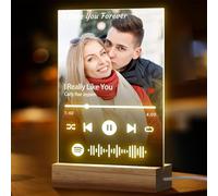Personalised Picture Frame Spotify Plaque Personalised Acrylic Photo Frame Gifts for Girlfriends Boyfriends Couple Song Plaque with Picture Gifts for Christmas Birthday Him Her